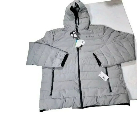 Spyder jacket Men's Size XL Gray Long Sleeve  Hoodie Full Zip winter Coat - Picture 4 of 16
